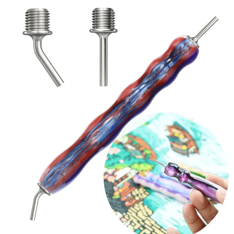 Stylo résine peinture diamant double extrémité
