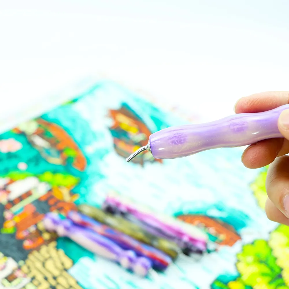 Stylo résine peinture diamant double extrémité
