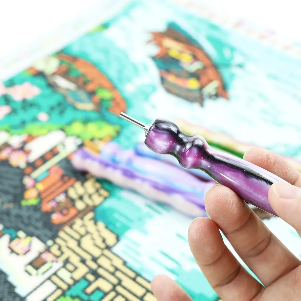 Stylo résine peinture diamant double extrémité