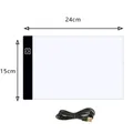 Table lumineuse LED A4 A5 pour peinture diamant – Couleur noir (A5)