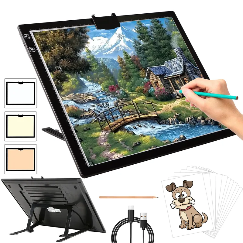 Tablette lumineuse A3 rechargeable pour peinture diamant