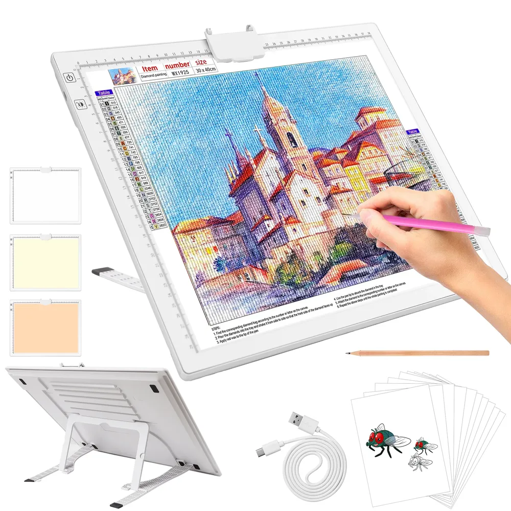 Tablette lumineuse LED A3 rechargeable 6 niveaux de luminosité