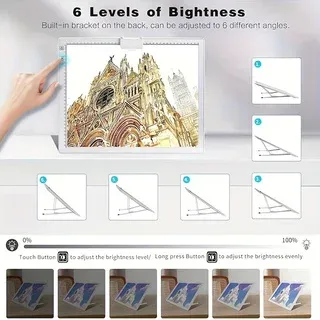 Tablette lumineuse LED A3 rechargeable 6 niveaux de luminosité