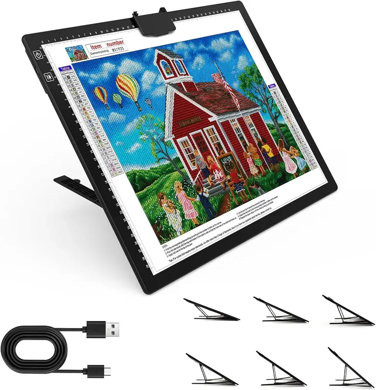 Tablette lumineuse LED A3 rechargeable pour peinture diamant