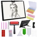 Tablette lumineuse LED A3 réglable avec support pour peinture diamant – Couleur A3 Board and kits