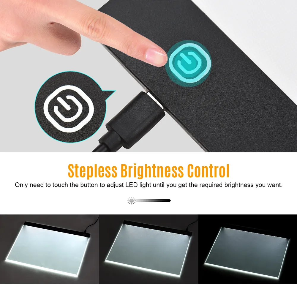 Tablette lumineuse LED A3 USB pour peinture diamant