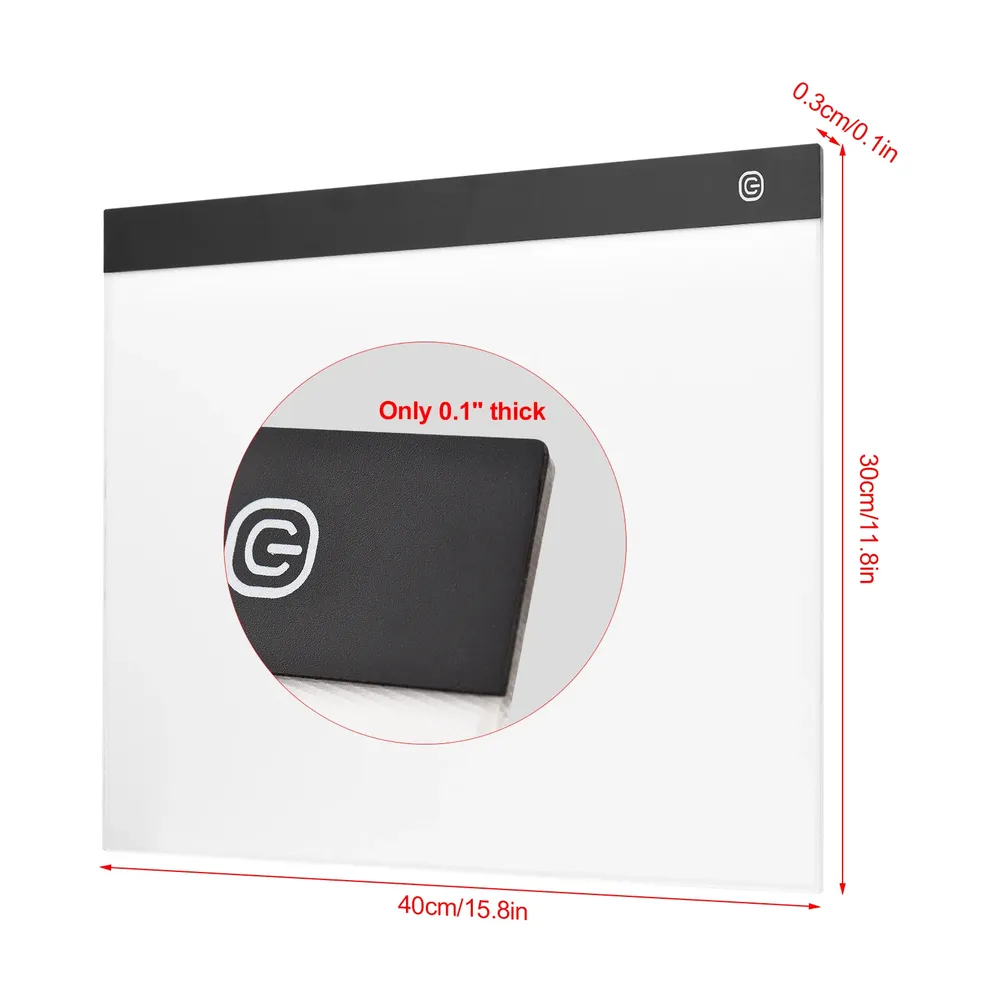 Tablette lumineuse LED A3 USB pour peinture diamant