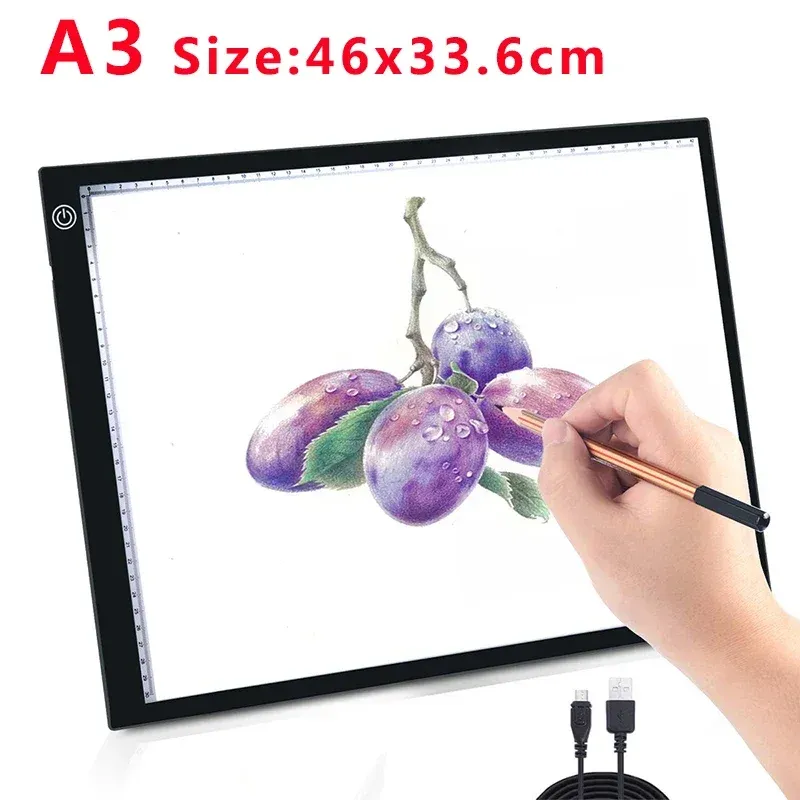 Tablette lumineuse LED A4 A3 A2 pour peinture diamant