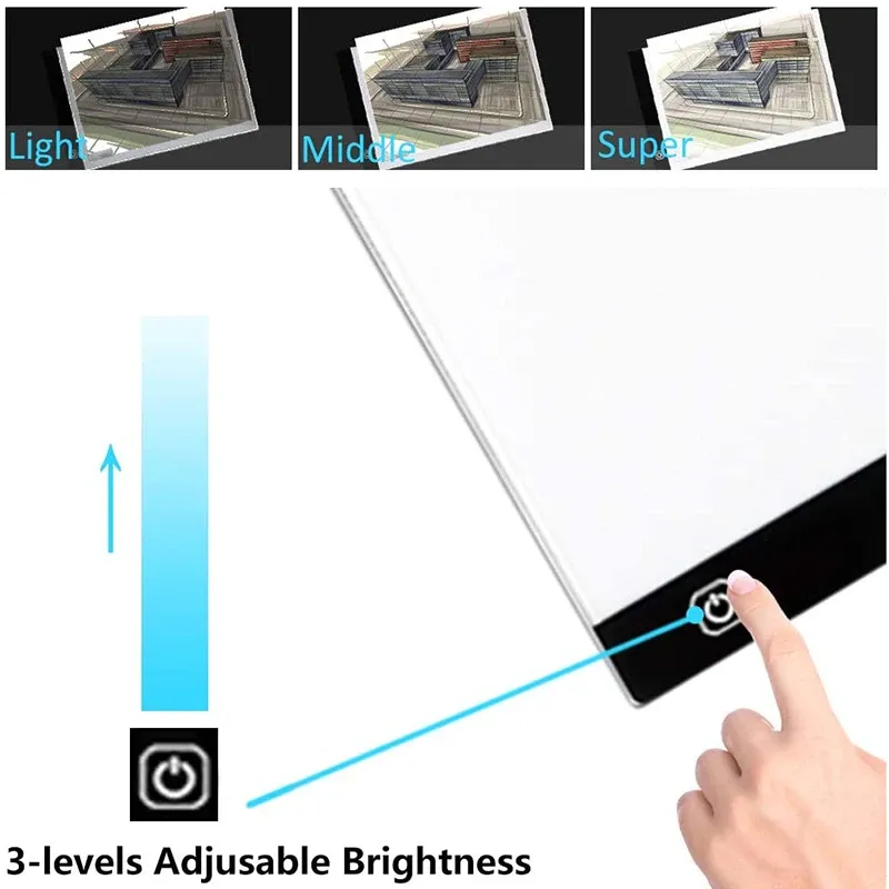 Tablette lumineuse LED A4 A5 pour peinture diamant