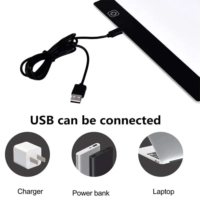 Tablette lumineuse LED A4 USB pour peinture diamant