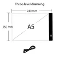 Tablette lumineuse LED A4 USB pour peinture diamant – Couleur noir (A5)