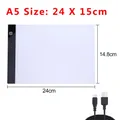 Tampon lumineux LED A3 A4 A5 intensité réglable – Couleur A5(24x16cm)
