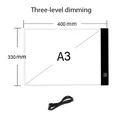 Tampon lumineux LED A3 A4 A5 intensité variable – Couleur A3(40x33cm)