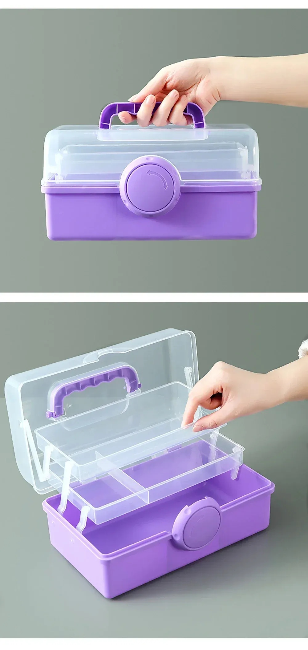 Valise de rangement pour peinture diamant à trois niveaux