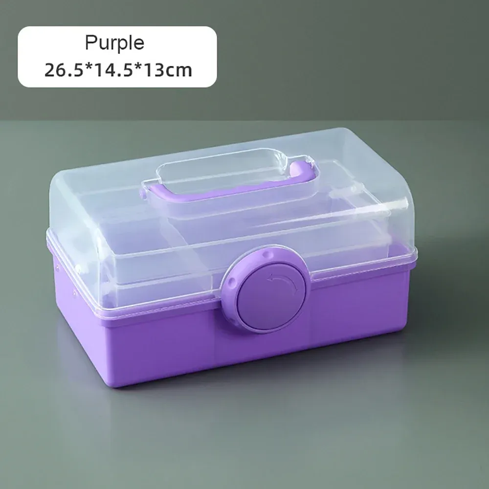 Valise de rangement pour peinture diamant à trois niveaux