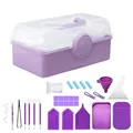 Valise de rangement pour peinture diamant à trois niveaux – Couleur Purple 57Grid-Tools